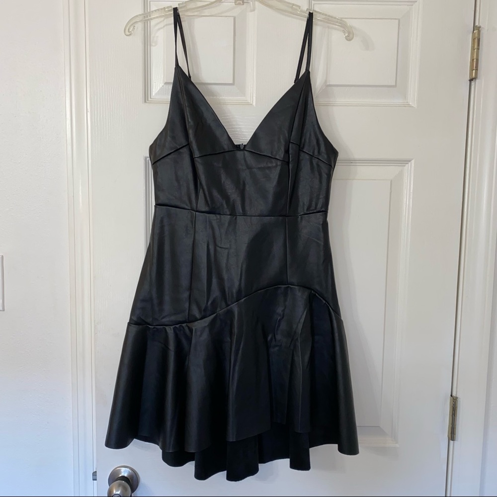 Do+Be black leather dress